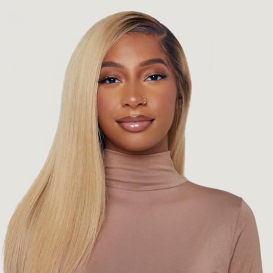 Dark Rooted Blonde, Very Straight HD Lace Wig