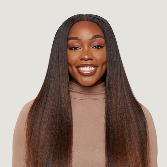 Dark Ombre, Kinky Straight HD Lace Wig