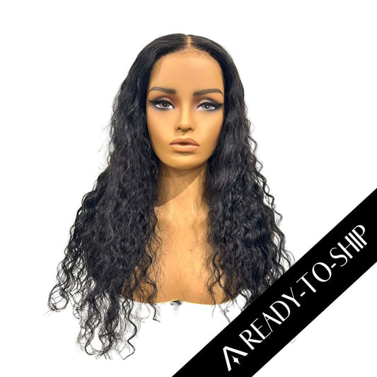 20" Very Wavy Jet Black HD Lace Frontal Wig