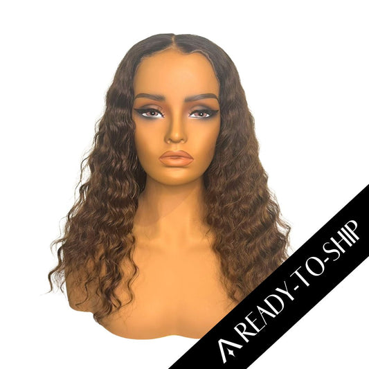 14" Very Wavy Dark Mocha Brown HD Lace Frontal Wig