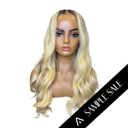 18" Dark Rooted Blonde HD Lace Frontal Wig