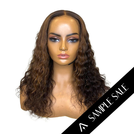 14" Warm Chesnut Highlights HD Lace Frontal Wig