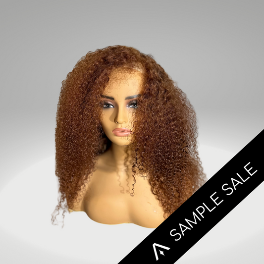 20" Kinky Curly Auburn HD Lace Frontal Wig