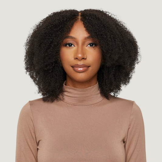 Natural Black Afro Kinky Curly HD Lace Wigs