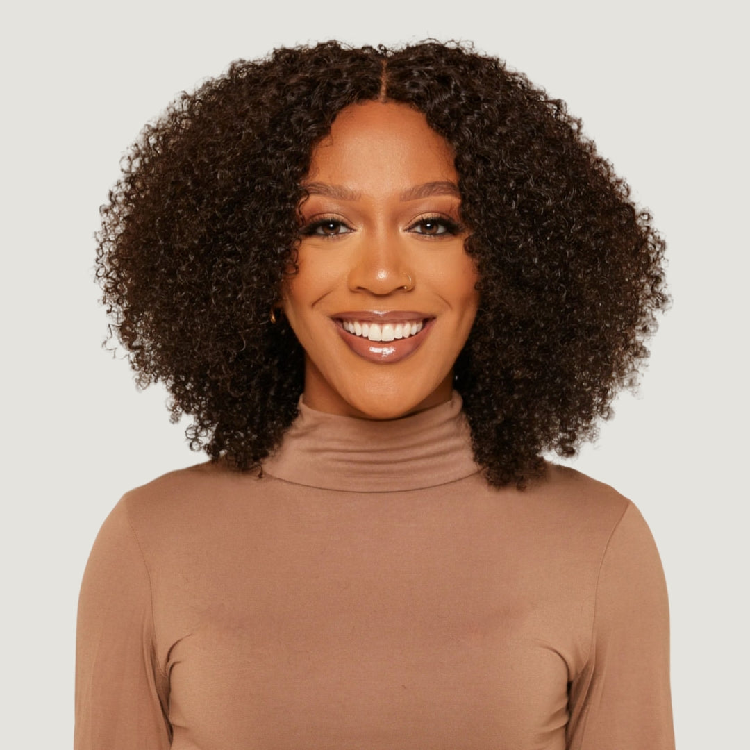 Wig with Natural Kinky Hair