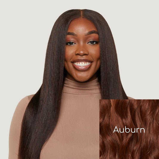 Auburn Kinky Straight HD Lace Wigs
