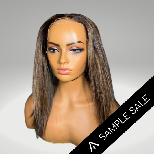 12" Straight Highlighted HD Lace Frontal Wig