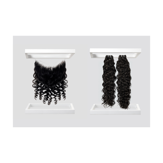 Very Wavy Bundle Set with 13x6 Frontal