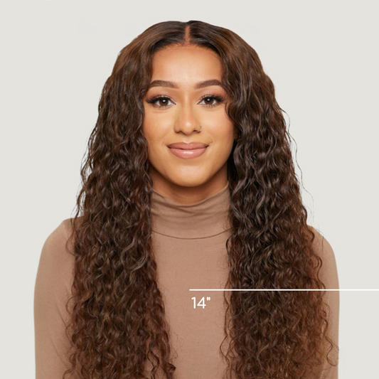 Rooted Chocolate Brown Very Wavy HD Lace Wig
